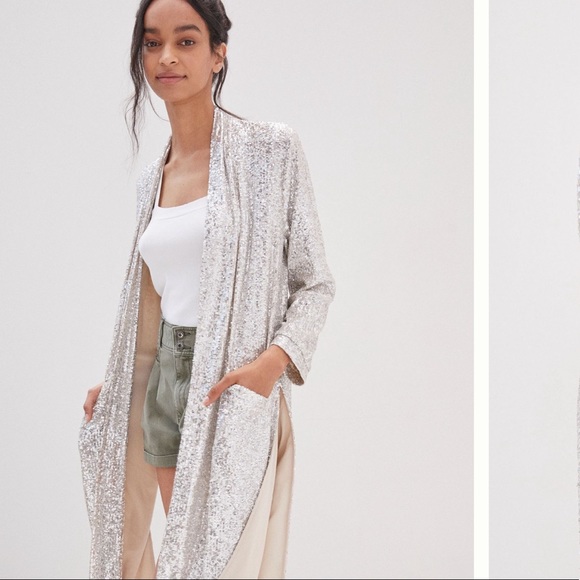 Sold ‼️Anthropologie Sequin Duster Jacket NWT - Picture 3 of 8